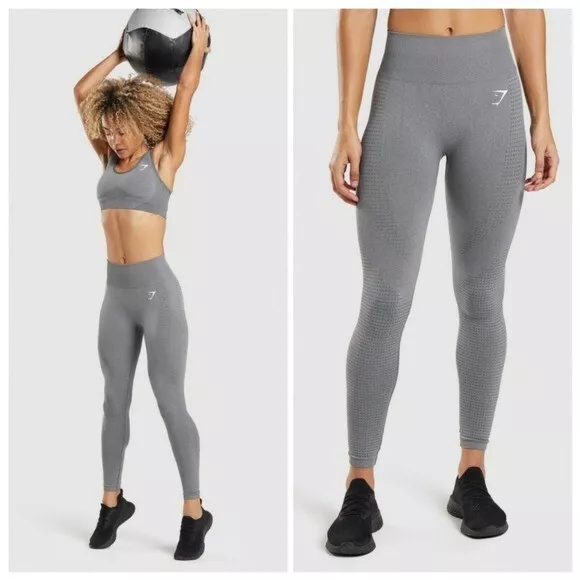 Gymshark VITAL SEAMLESS 2.0 LEGGINGS Size Small Marled Heathered