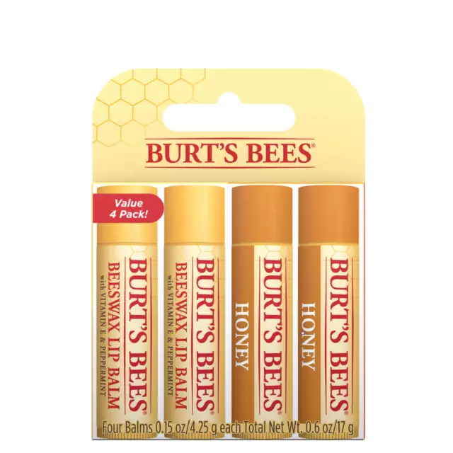 Burts Bees Bienenwachs & Honig Lippenbalsam 4 Pack