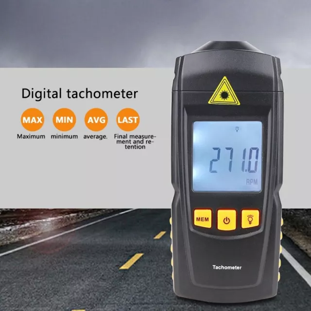 GM8905 LCD Digital Laser Tachometer Non-Contact Motor Speed Test RPM Tach Meter