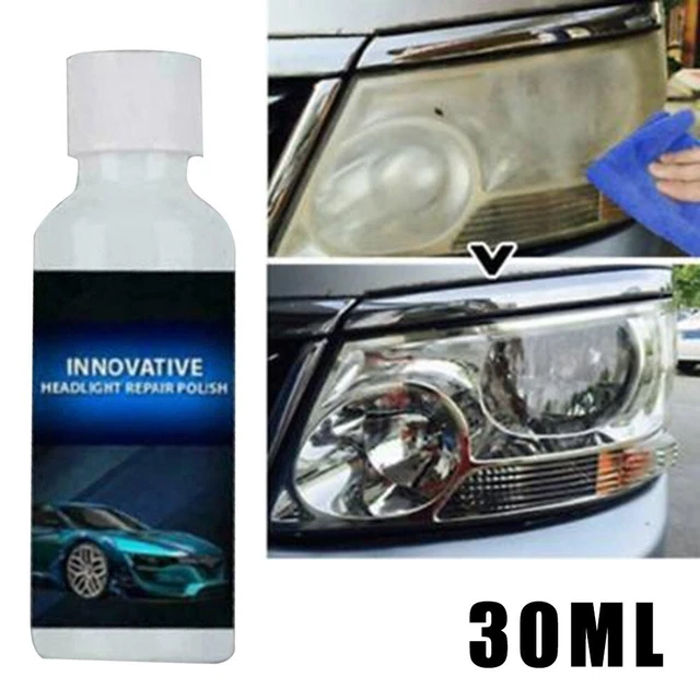 Kit Rénovation Phare Voiture - Pâte Polissage 100g + éponge | Restaure La Clarté, Améliore La Visibilité Et La Sécurité
