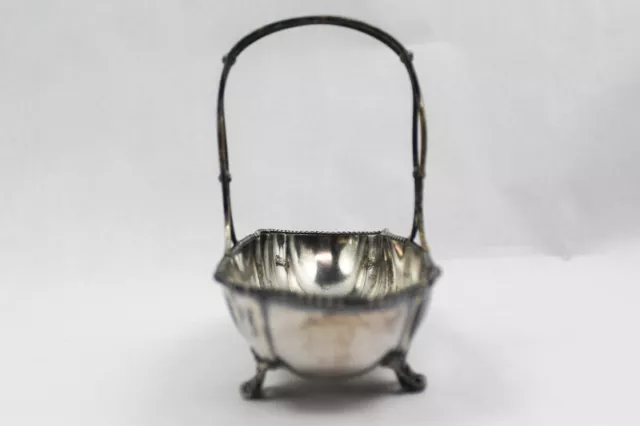 Wallace Bros.Silver Co Silver Plate Basket Footed 1251 Ornate 2