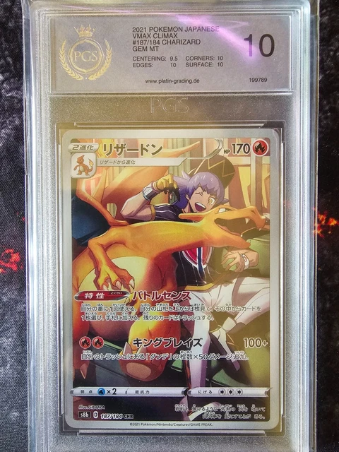 Leon S Charizard CHR 187/184 S8b Pokemon Card VMAX Climax Japanese - Foto 6