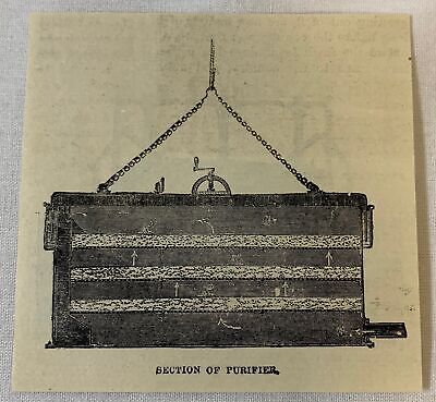 1877 Revista Grabado ~ Sección De Purificador