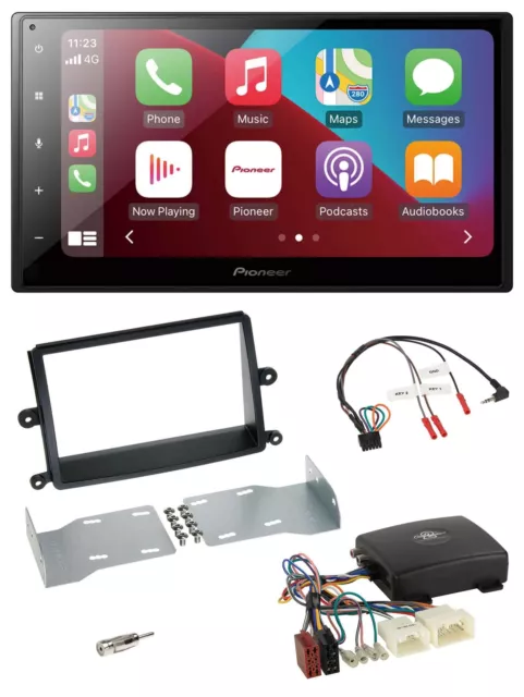 Pioneer USB Lenkrad DAB 2DIN Bluetooth Autoradio für Mitsubishi L200 08-15 Kit