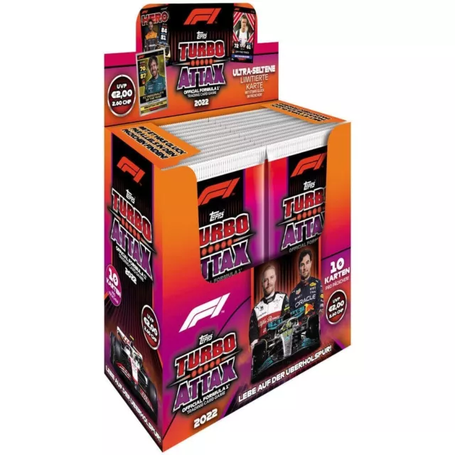 Topps Turbo Attax 2022 - Formula 1 Cards - Full Box - 24 Packets