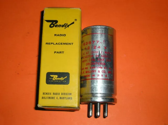 NOS BENDIX RADIO 12V-24V Vintage Radio Vibrator # 63877-02