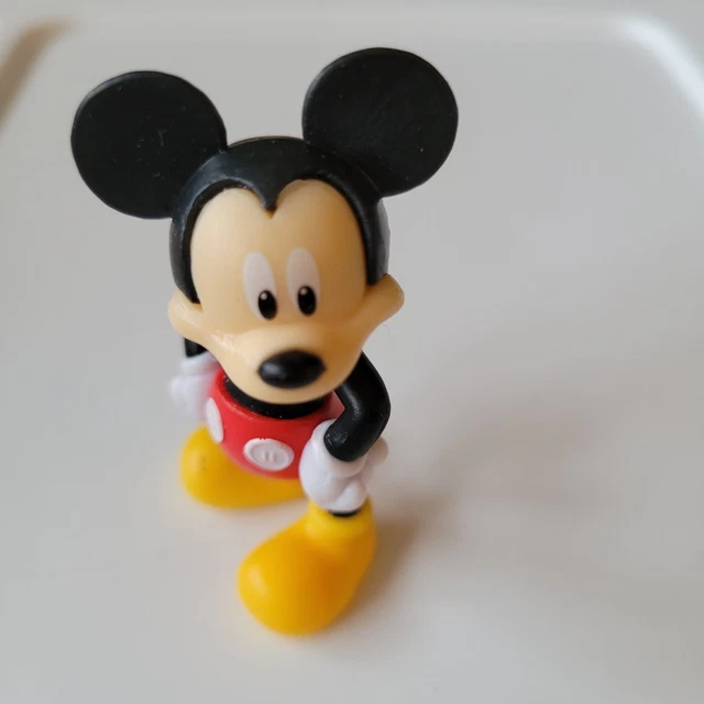 Disney Mickey Mouse Cake Topper 2 Inch Figure.  Also Perfect Size For Cupcakes.