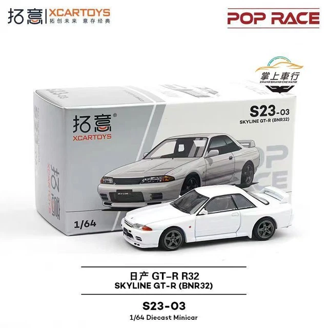 POP RACE 1/64 Nissan Skyline GT-R R32 Crystal White $29.17