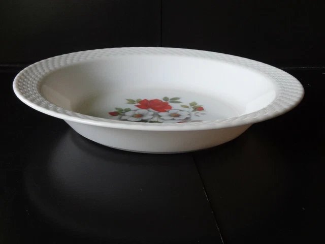 6 ASSIETTES CREUSES ARCOPAL vintage décor rose EUR 14,90 - FR
