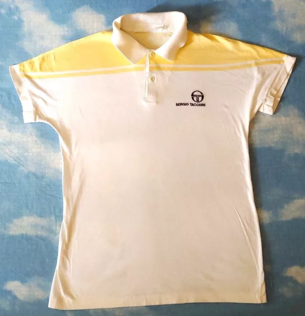 POLO vintage 80's  SERGIO TACCHINI  Mc Enroe tg.2-XS-S circa Made in Italy RARE 3