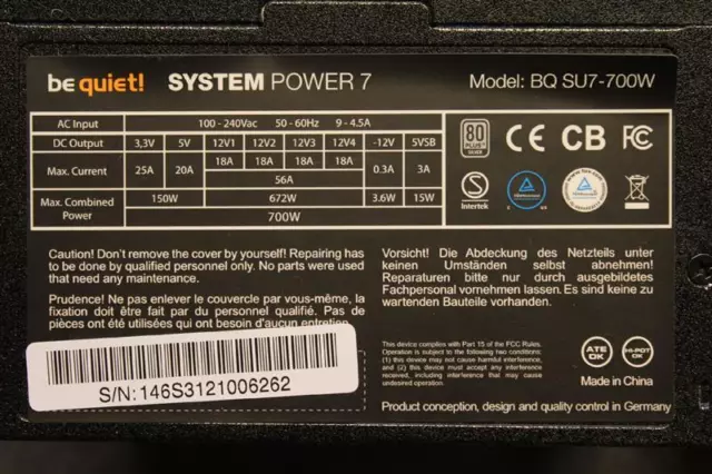 be quiet! System Power 10 650W alimentation Noir