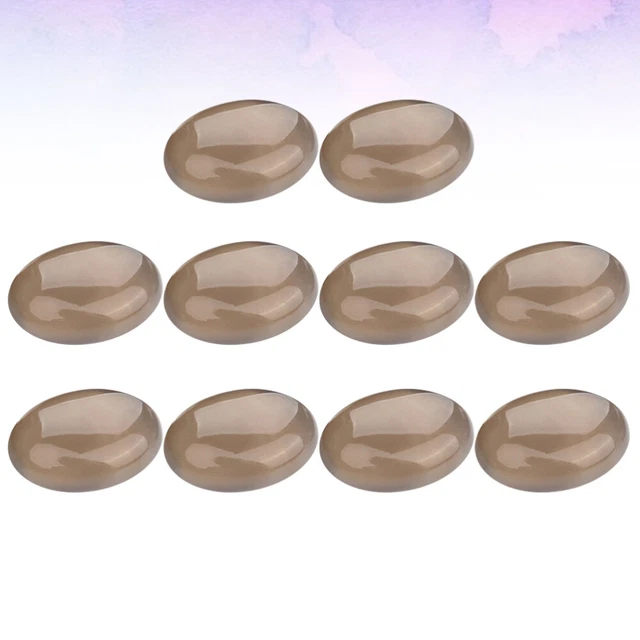 10 Pcs Natural Crystal Beads Flat Back Cabochons Chakra Healing