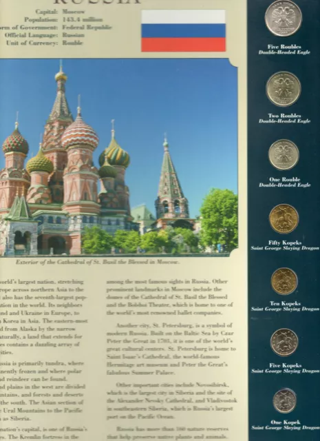 Coins from Around the World Russia 1998-2005 BU UNC 1,2,5 Roubles 1998