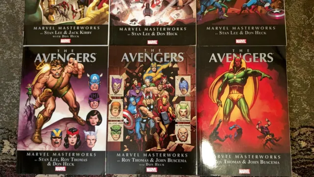 Marvel Masterworks Avengers 1-6 Complete Lot TPB Near Mint