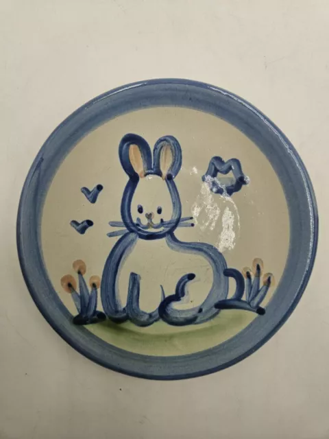 Vintage MA Hadley Bunny Rabbit Easter 6” Plate Bread Dessert Signed Pottery