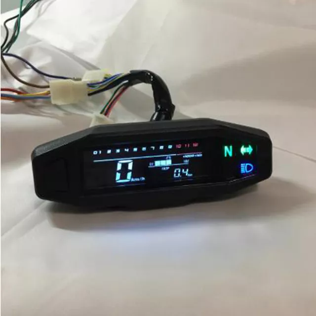 Motorcycle LCD Speedometer Digital Odemeter Electric Injection & Carburetor -EL