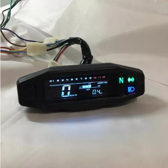 Motorcycle LCD Speedometer Digital Odemeter Electric Injection&Carburetor ^^i