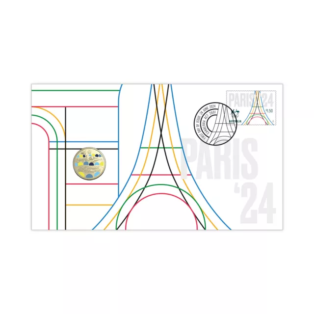 1 COIN PARIS 2024 Olympic Games — 2024 Australian Olympic Team Postal