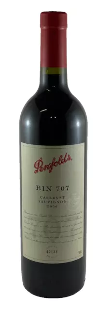 PENFOLDS Bin 707 Cabernet Sauvignon 2006, RRP $900, No 42131