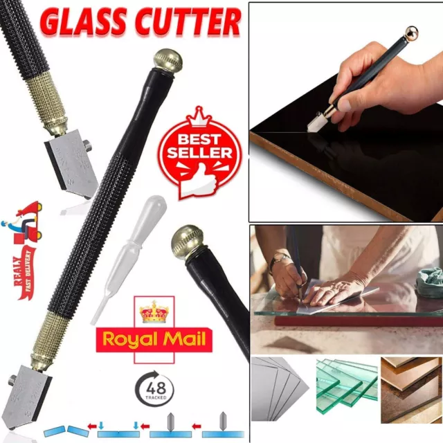 Professional Glass Cutter Oil Lubricated Cutters With Grip Carbide Precision