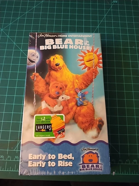 BEAR IN THE Big Blue House Sealed VHS Tape Early to Bed Early to Rise ...