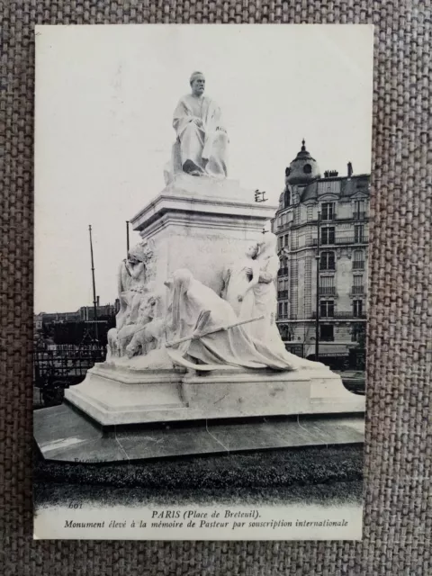 Cpa Paris Place De Breteuil Monument Pasteur