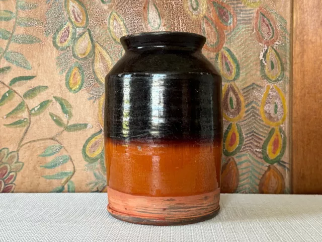 Vintage Greg Shooner Lead Glazed Redware Pottery Crock