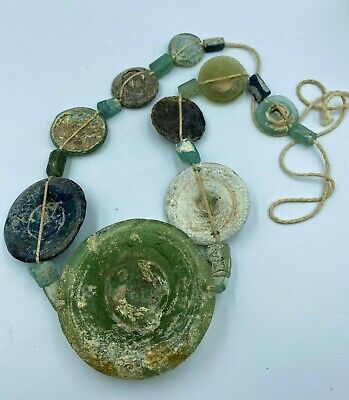 OLD BEADS ROMAN ANCIENT Jewelry Antiquities Antique String Necklace