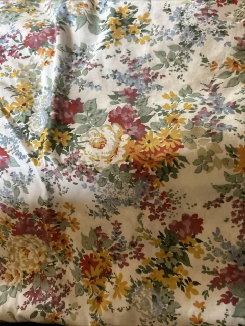 vintage thomaston  Full Fitted sheet flowers percale no iron mcm