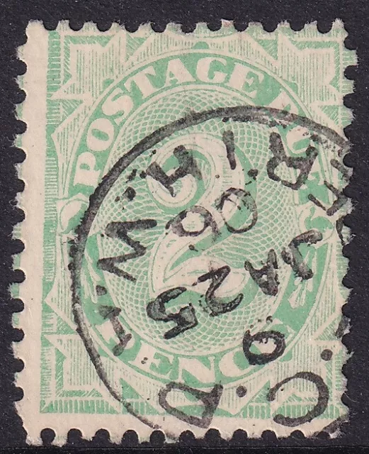 Australia 1906 Postage Due. 2d. Green, filled tablet, perf 11½ with 12, 11. Used