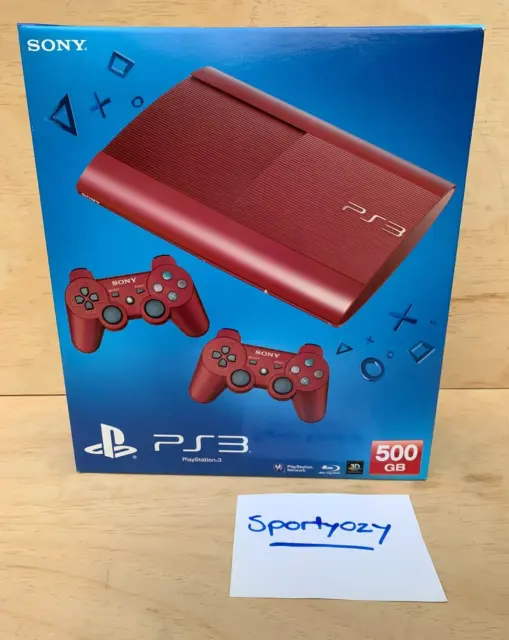 PlayStation 3 Slim Garnet Red 500gb PAL Boxed Console. Brand New, Sealed. 2013