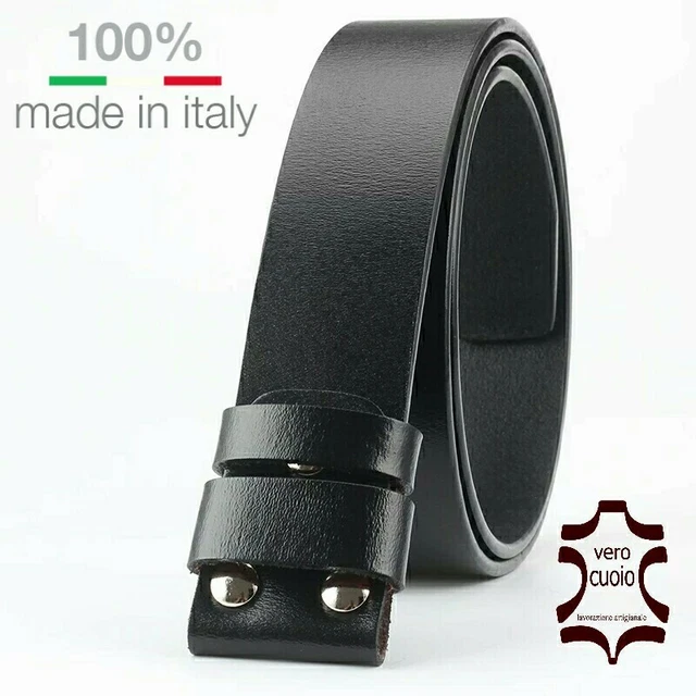 Vera pelle cintura 4 cm senza Fibbia.Di Cambio Cintura Pelle Donna Uomo 