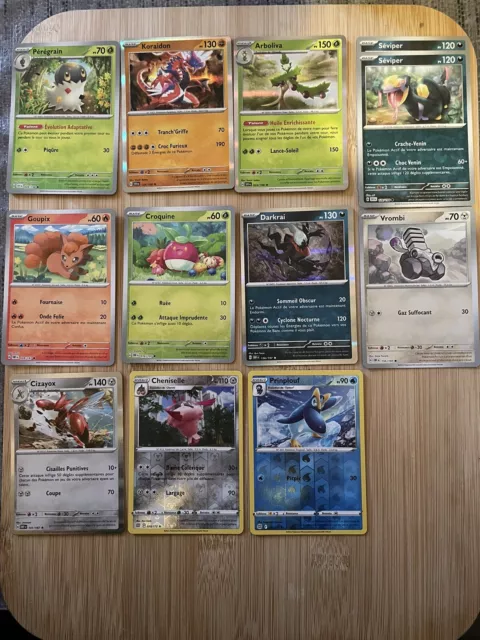 Lot De 12 Cartes Pokémon Holo Et Reverse