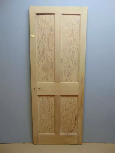 Door  29 1/2" x 77 1/2"  Pine Victorian Door 4 Panel Internal Wooden ref 243D
