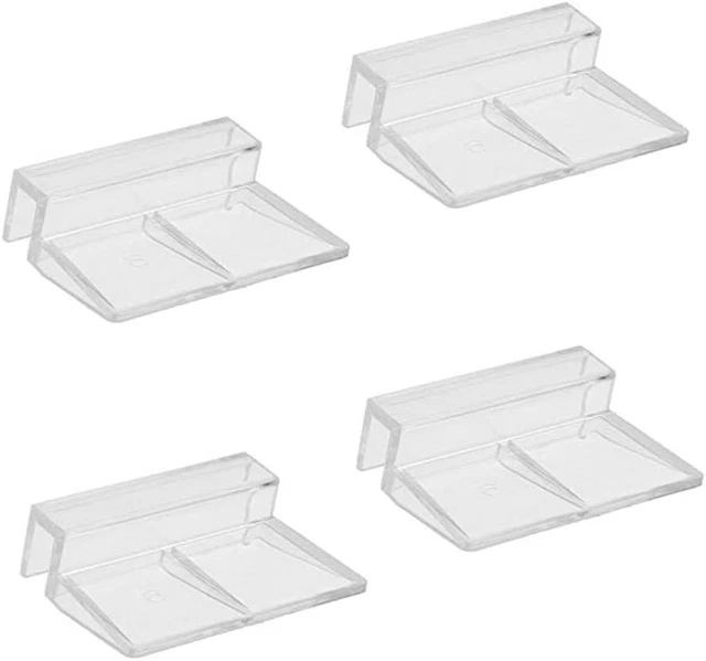 Haulonda 4Pcs Clear Color Acrylic Aquarium Fish Tank Glass Cover Clip Support Ho