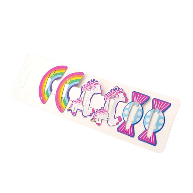 20 Fermagli Per Capelli Bambina - Set 10 Paia Colorati E Stampati, 2 Pollici, Morbidi E Sicuri - Foto 4