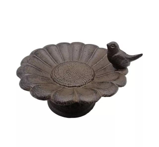 Comfy Hour Spring Is Here Collection 7" Cast Iron Birdfeeder Birdbath Outdoor