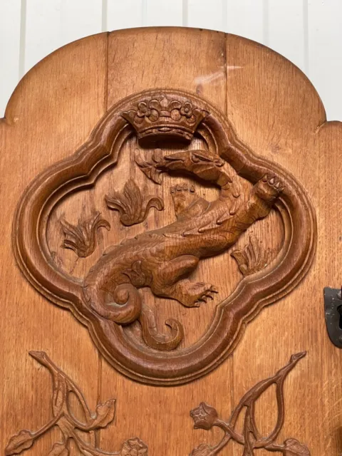 Stunning Thick Gothic Mythological Door panel with dragon/lizard/gargoyle 2