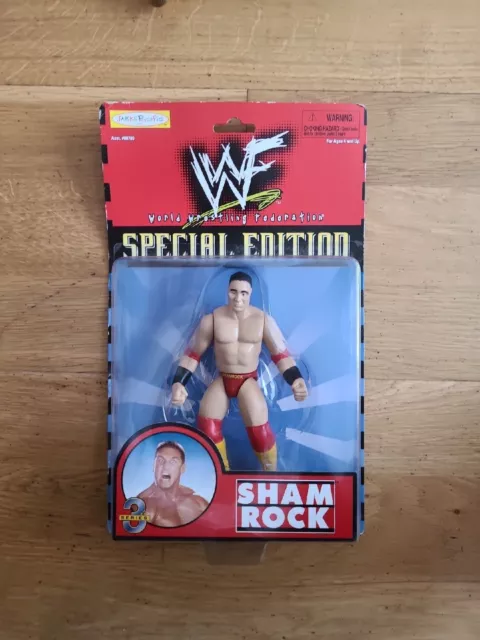 SUPER RARE 1998 Special Edition Ken SHAMROCK WWF Figure Wrestle Mania MOC WWE