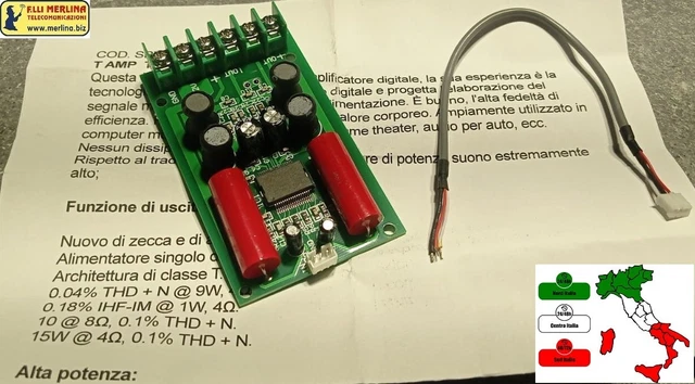 5 Schede Amplificatore Audio LM386 - Mini Amplificatore Da 3V A 12V, Potenza 0.5W-10W, Per Progetti Audio - Foto 6