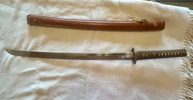 Antique Japanese Katana sword from 1600's with sheath.