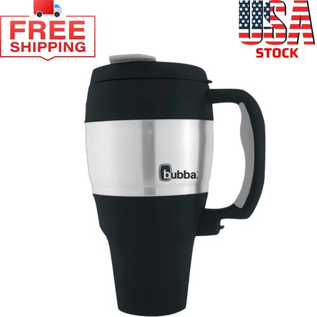 34 Oz Insulated Travel Mug Stainless Steel Thermal Coffee Cup Handle Black USA
