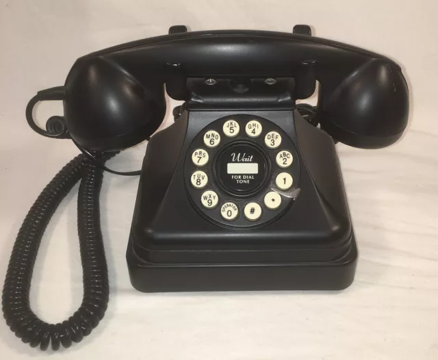 Crosley CR62 Kettle Classic Push Button Vintage Retro Look Desk Phone Black