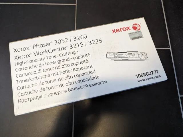 Toner XEROX 106R02777 - ORIGINAL - Schwarz - UNBENUTZT - VERSIEGELT