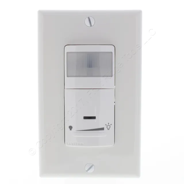 New Leviton White Dimming Motion Sensor 1-Pole/3-Way Switches On/Off IPSD6-ODW