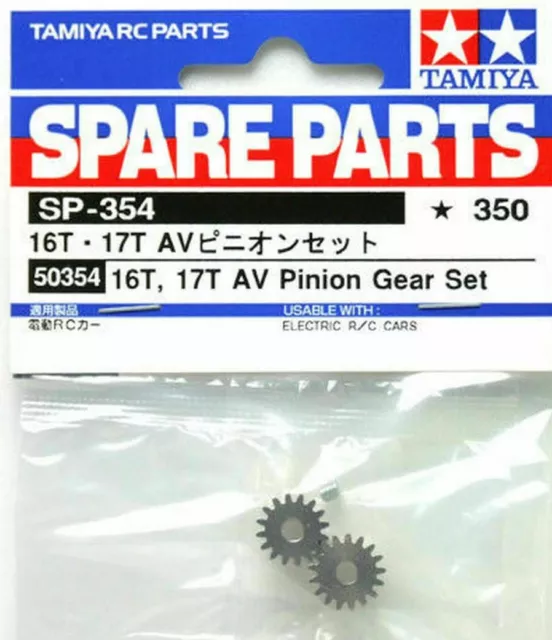 New In Package Tamiya 50354 Av Pinion Gear Set 16T / 17T