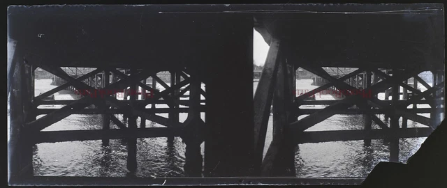 La Mer Jetée Dieppe c1930 Photo NEGATIVE Plaque de verre Stereo Vintage V33L25n5