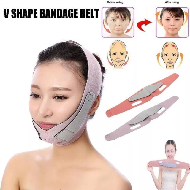 BREATHABLE FACIAL LIFTING Bandage VShaped Chin Sleep Bandage V-Face Band  Face $8.72 - PicClick AU
