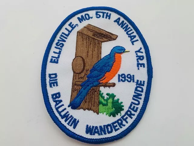 Advertising Patch Logo Emblem Sew vtg patches Ellisville Missouri Bird Ballwin