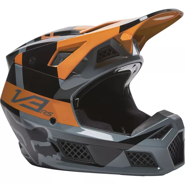 NEW Fox V3 RS Riet Black/Gold MIPS Dirt Bike Helmet